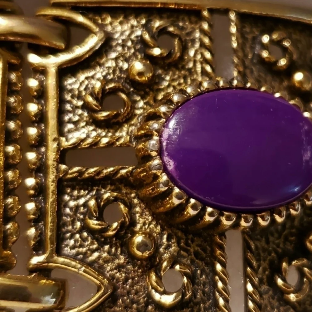 UPDATED AD Sarah Coventry Vintage 60's Bracelet Links Stones - Picture 12 of 16